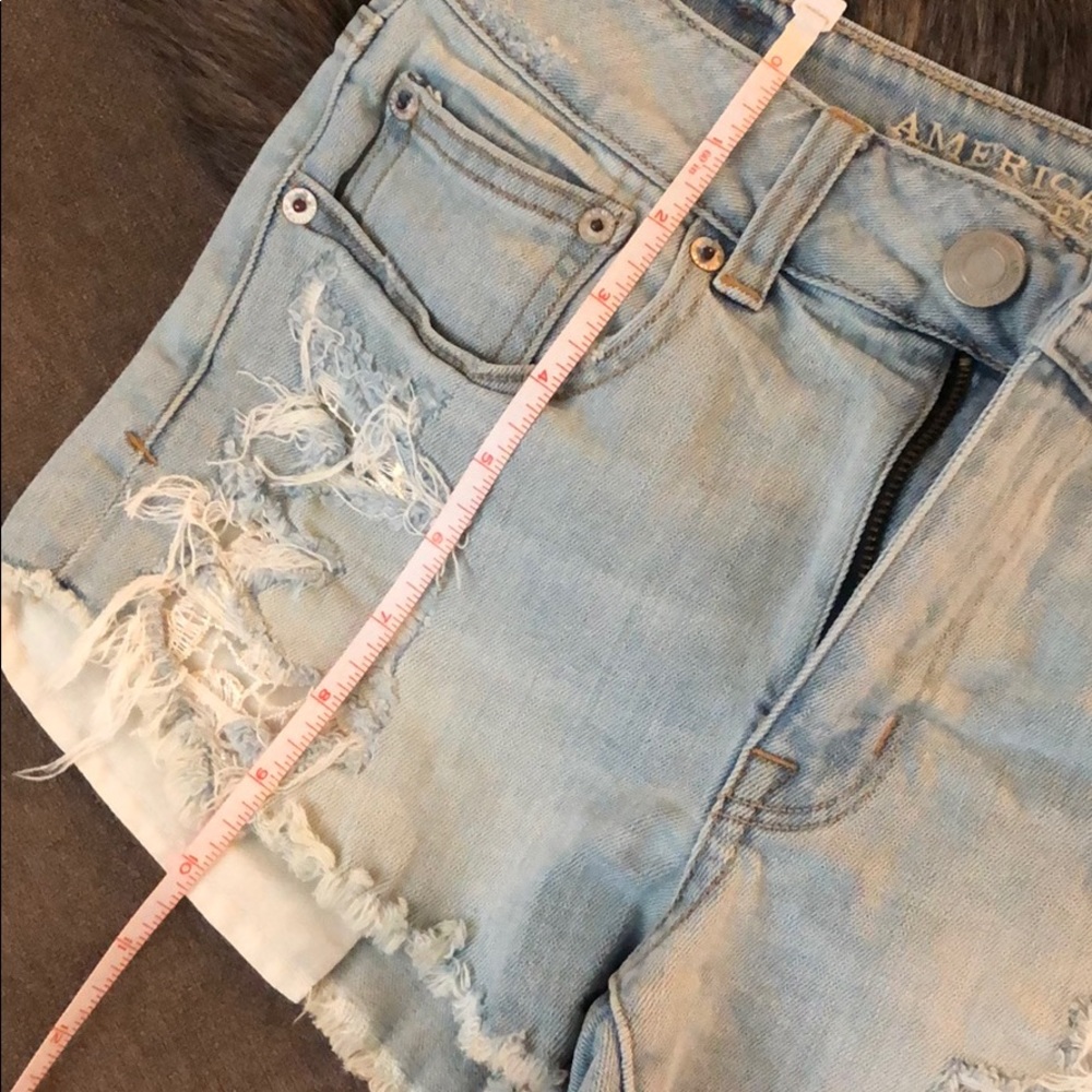 AE High Rise Shortie Distressed Shorts - Picture 6 of 6